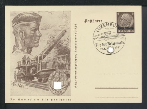 Briefmarken Besetzung Luxemburg Philatelie Tag der Briefmarke 12.01.1941