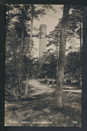 Ansichtskarte Köslin Koszalin Ostgebiete Polen Pommern Gollen Aussichtsturm