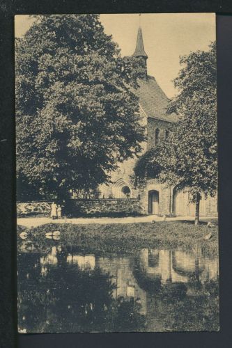 Ansichtskarte Lassehne Kirche Kr. Köslin Koszalin Ostgebiete Polen Pommern