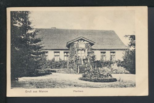 Ansichtskarte Manow Manowo Köslin Koszalin Ostgebiete Polen Pommern Pfarrhaus