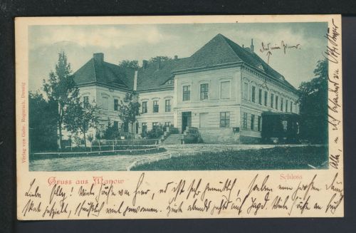 Ansichtskarte Manow Manowo Köslin Koszalin Ostgebiete Polen Pommern Schloss