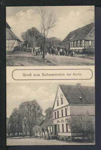 Ansichtskarte Schwemmin Świemino bei Körlin Ostgebiete Polen Pommern