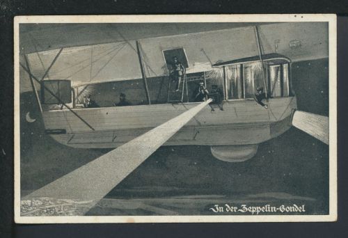 Ansichtskarte Flugpost Zeppelin Gondel Deutsches Reich Esslingen