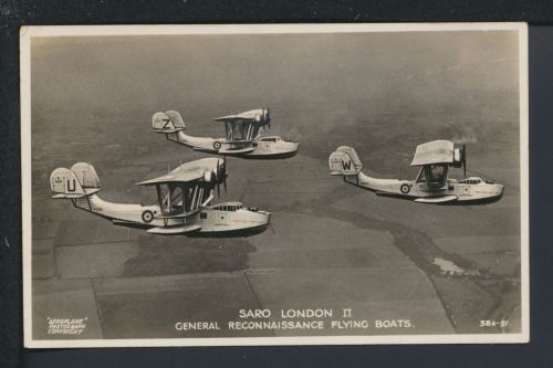 Ansichtskarte Flugzeug Historisch 3 Flugboote über London Großbritannien