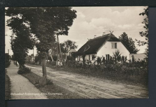 Ansichtskarte Bodenhagen Bagicz Ostgebiete Polen Pommern Fischerhaus Berlin