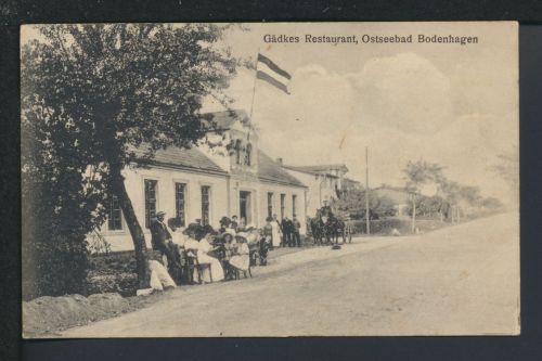 Ansichtskarte Bodenhagen Bagicz Ostgebiete Polen Pommern Gädkes Restaurant