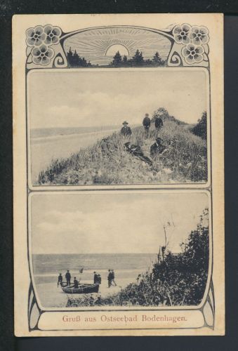 Ansichtskarte Bodenhagen Bagicz Ostgebiete Polen Pommern Steglitz Berlin