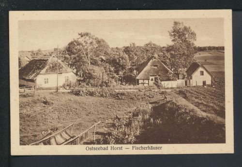 Ansichtskarte Horst Niechorze Ostgebiete Polen Pommern Fischerhäuser