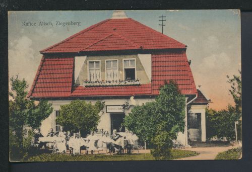 Ansichtskarte Ziegenberg Sianożęty Ostgebiete Polen Pommern Kaffee Alisch