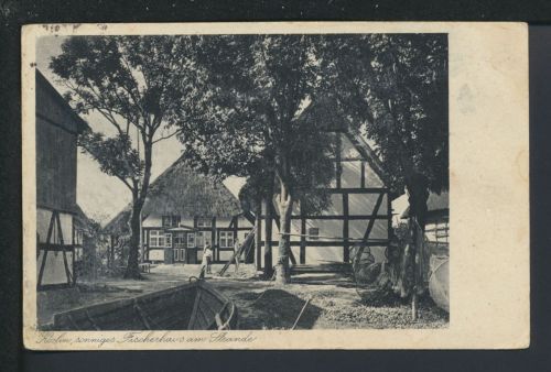 Ansichtskarte Köslin Koszalin Ostgebiete Polen Pommern Fischerhaus Löbenau
