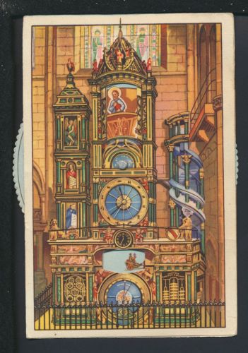 Mechanische Dreh Ansichtskarte Straßburg Frankreich Astronomische Uhr Kathedrale