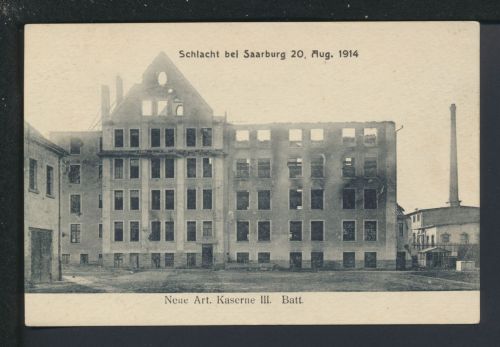 Ansichtskarte Saarburg Rheinland-Pfalz Schlacht Krieg Neue Kaserne 1914