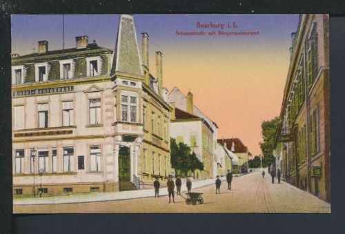 Ansichtskarte Saarburg Rheinland-Pfalz Schanzstraße Bürgermeisteramt