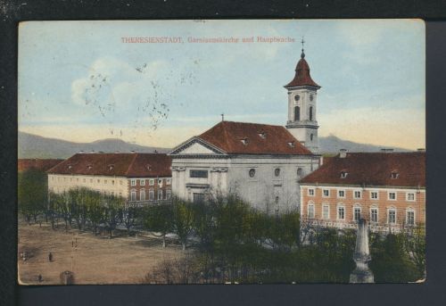 Ansichtskarte Theresienstadt Tschechien Garnisonskirche Wien Österreich KuK 1910