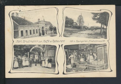 Jugendstil Ansichtskarte Karl Brustmanns Restaurant Wien Österreich KuK Berlin