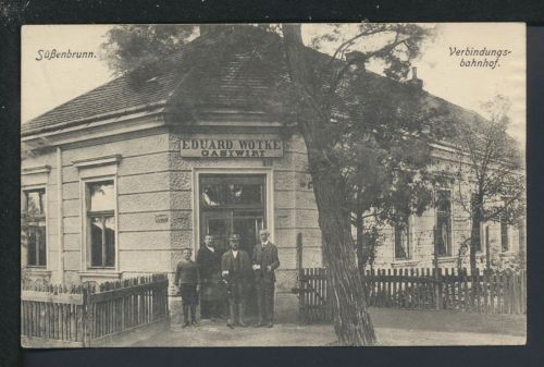 Ansichtskarte Süßenbrunn Österreich Bahnhof Verbindungsbahnhof Wien 1917