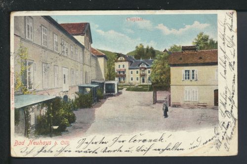 Ansichtskarte Bad Neuhaus bei Cilli Slovenien Curplatz Graz Österreich