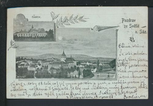 Litho Ansichtskarte Zamek Tschechien Prag 1899