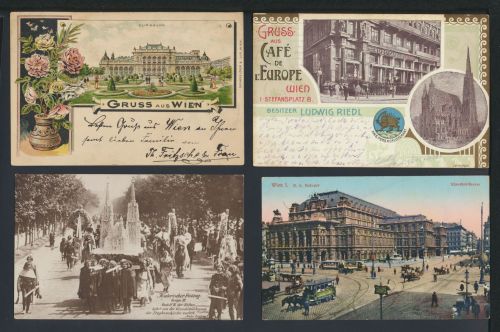 Wien Österreich tolle Sammlung von 33 oft guten alten Ansichtskarten aus Nachlass