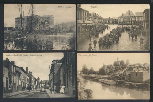 Vouziers Frankreich inter. Sammlung von 6 alten Ansichtskarten aus Nachlass