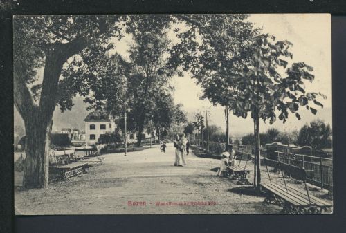 Ansichtskarte Bozen Südtirol Italien Wassermauerpromenade