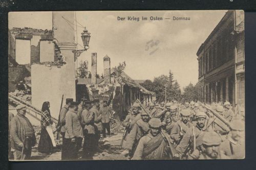 Ansichtskarte Domnau Ostpreussen Ostgebiete Krieg Soldaten
