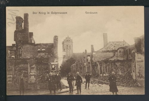 Ansichtskarte Gerdauen Ostpreussen Krieg Ostgebiete