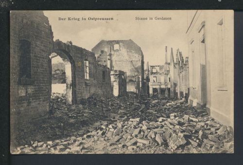 Ansichtskarte Gerdauen Ostpreussen Ostgebiete Krieg Zerstörung