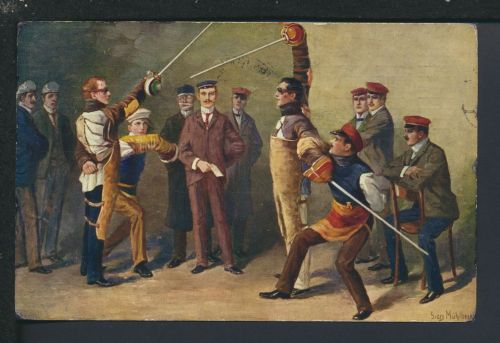 Ansichtskarte Studentika Mensur Hannover Niedersachsen Lüneburg