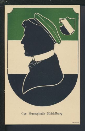 Ansichtskarte Studentika Guestphalia Heidelberg Baden-Württemberg