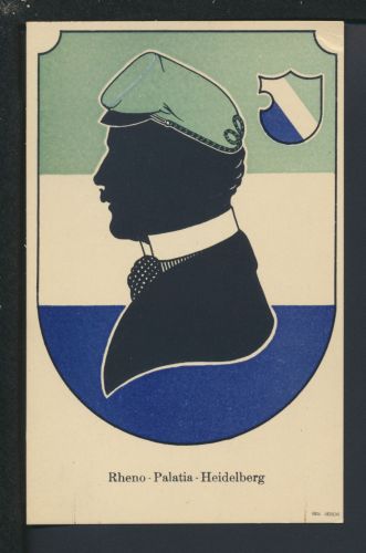 Ansichtskarte Studentika Palatia Heidelberg Baden-Württemberg