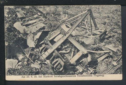 Katastrophe Miliotaria Ansichtskarte Frankreich Blamont Abgeschossenes Flugzeug