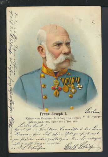 Ansichtskarte Berlin Kaiser Franz Josef I Frankfurt O. Brandenburg Orden Abzeichen
