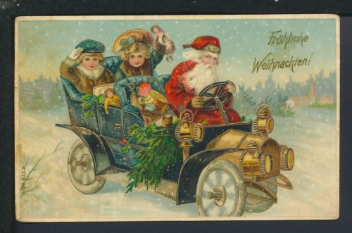Nikolaus Weihnachtsmann Weihnachten Künstler Ansichtskarte Reichenbach Sachsen
