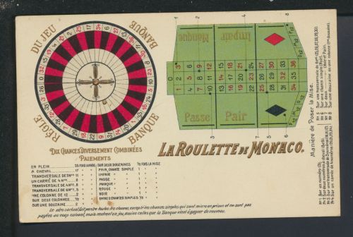 Ansichtskarte Monaco Spielregeln Roulette Spielcasino