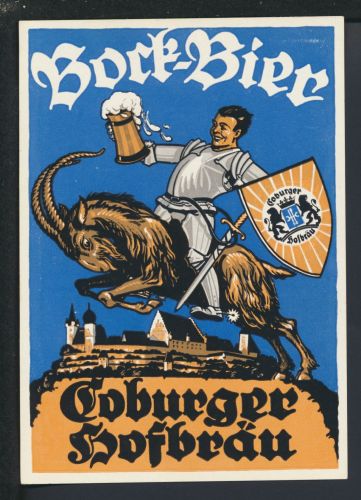 Ansichtskarte Coburg Bayern Bock Bier Coburger Hofbräu Reklame Bier Alkohol