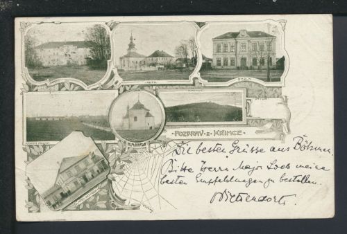 Litho Ansichtskarte Krinec Křinec Böhmen Tschechien Prag 1901