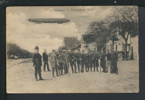 Ansichtskarte Schiessplatz Wahn NRW Kaiserstrasse Zeppelin Malmedy Belgien 1916