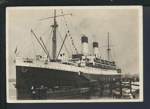 Schiffspost Ansichtskarte Dänemark Kopenhagen Schiffe MS Monte Sarmiento Assen