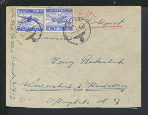 Brief Flugpost Airmail Luftfeldpost Wiesenbach Heidelberg Baden-Württemberg 25642
