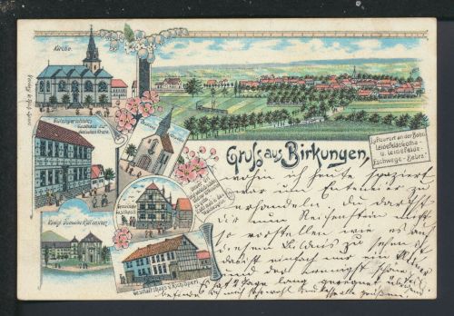 Litho Ansichtskarte Birkungen Thüringen Corbach Hessen