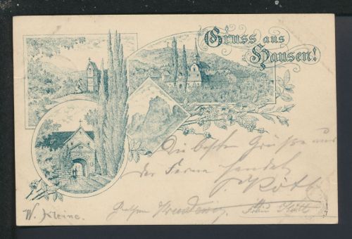 Seltene Vorläufer Ansichtskarte Hausen Kreuzau Eifel NRW Köln erst 1902 gelaufen