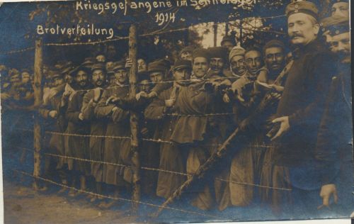 Selt. Militaria Privat Foto Ansichtskarte Hungersnot Krieg Sennelager NRW