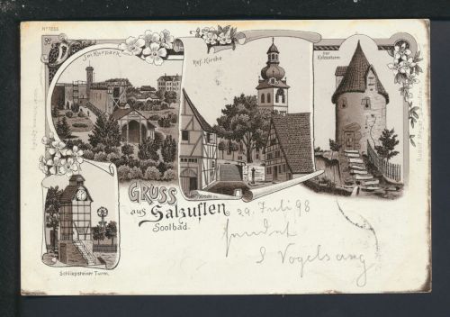 Litho Ansichtskarte Bad Salzuflen NRW Soolbad Werdohl 1898