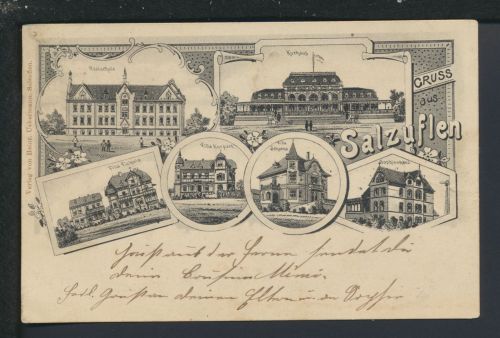 Jugendstil Ansichtskarte Bad Salzuflen NRW Hammelwarden Niedersachsen 1901