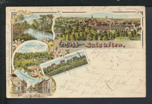 Litho Ansichtskarte Bad Salzuflen Lippe NRW Bergneustadt 1897
