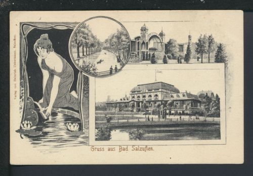 Jugendstil Künstler Ansichtskarte Bad Salzuflen Lippe NRW Köln 1901 Verlag Uekermann