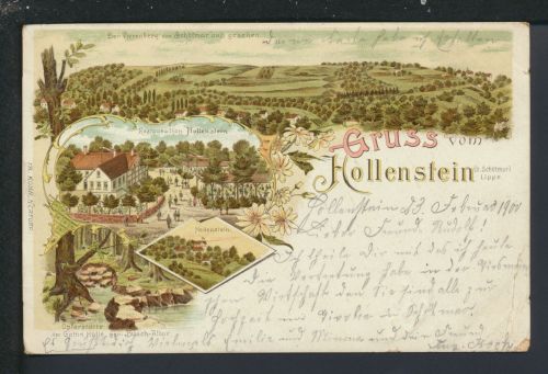 Litho Ansichtskarte Schötmar Lippe Bad Salzuflen Restaurant Hollenstein Berlin 1900