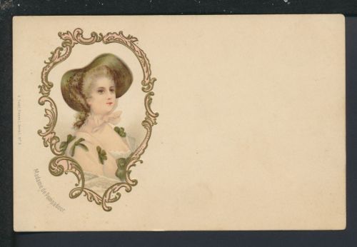 Jugendstil Künstler Ansichtskarte Portrait Madame de Pompadur
