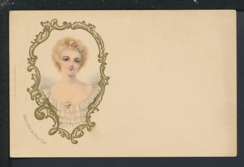 Jugendstil Künstler Ansichtskarte Portrait Henrietta de Bourbon